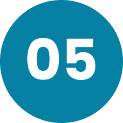 Number five in blue circle