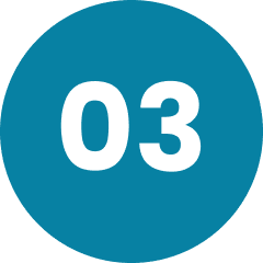 Teal circle with number 03