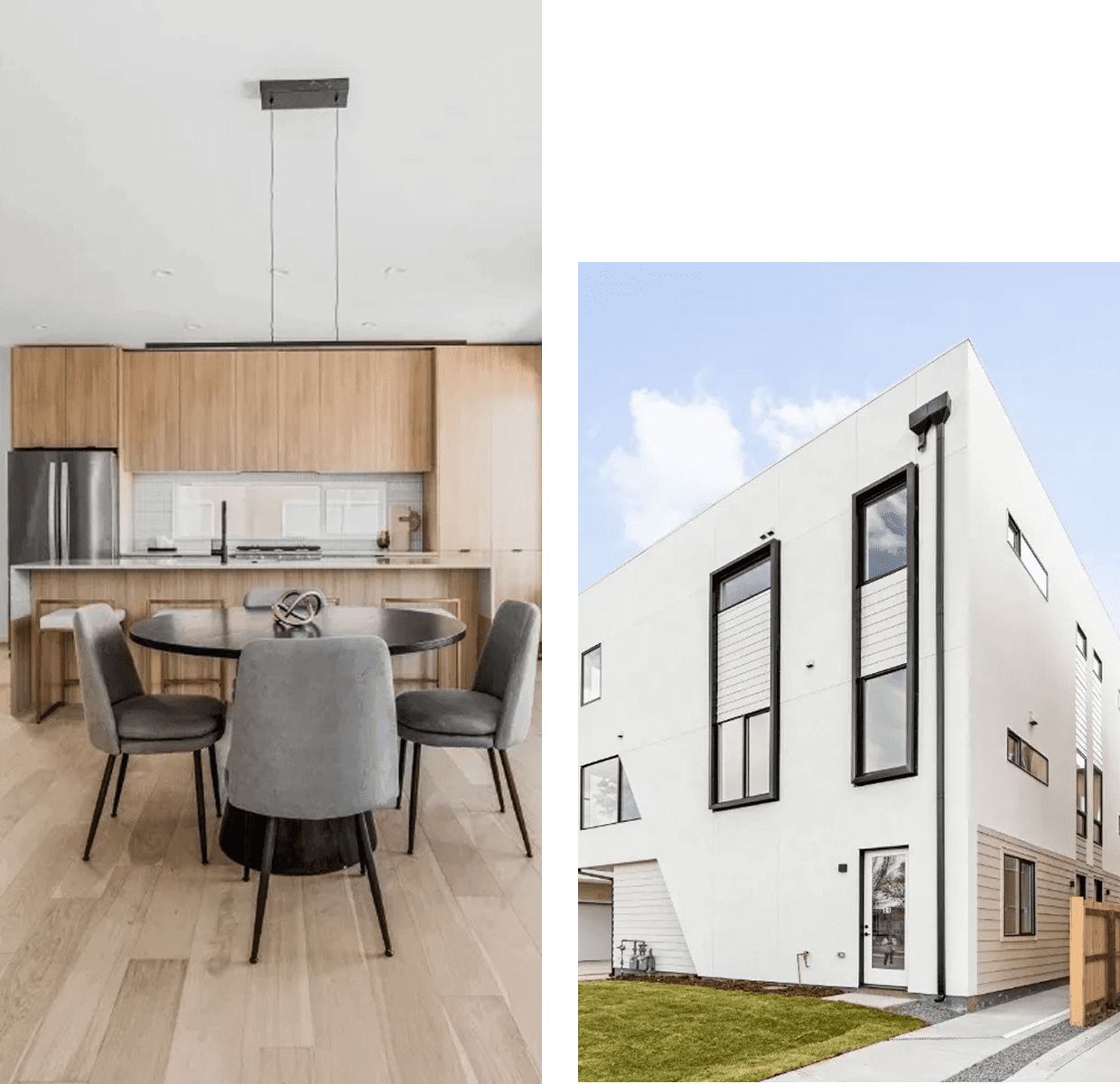 Sleek interior and exterior home design