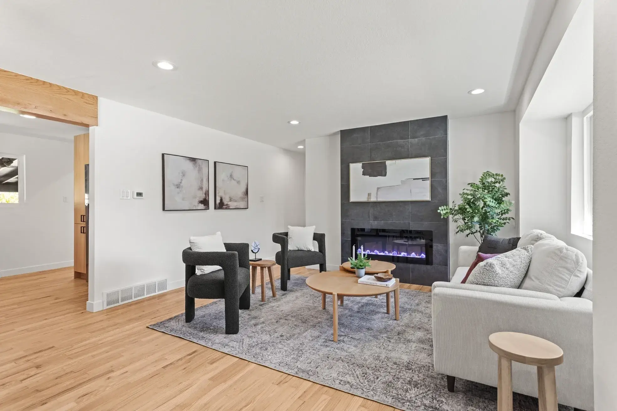 Cozy seating area with decor