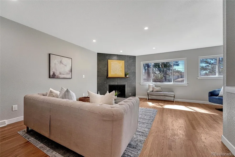 Spacious room with large windows